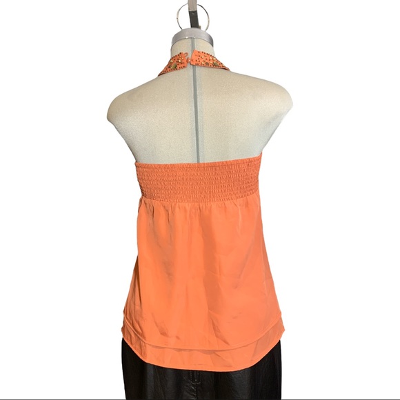 Arden B Orange Embellished Strapless Top Size XS - Picture 4 of 10